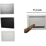 Maniglia Incasso Rettangolare Porta Scorrevole/Battente Atomo Mini nottolino chiusura a Toppa mm.113x84 Varie Finiture| Saletta